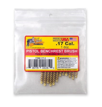 PROSHOT .17 CAL. PISTOL BRUSH - 12 QTY. BULK PACK 17P-D - Taurus Savings